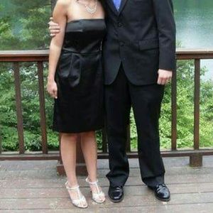 Black strapless dress!